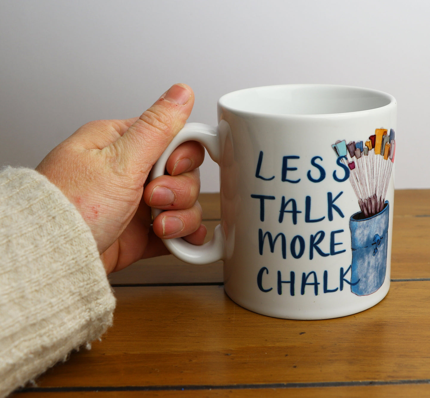 Less Talk, More Chalk Climbing Pun Ceramic Mug