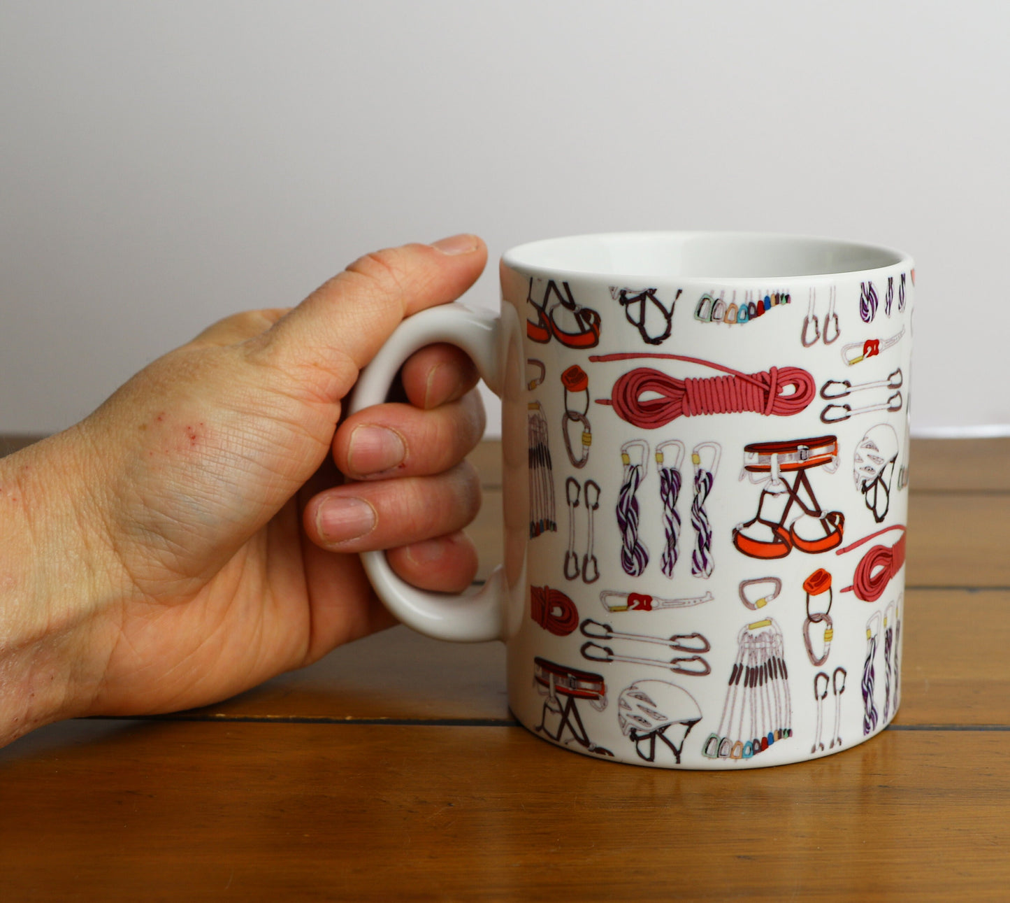 Rock Climbing Gear Ceramic Mug