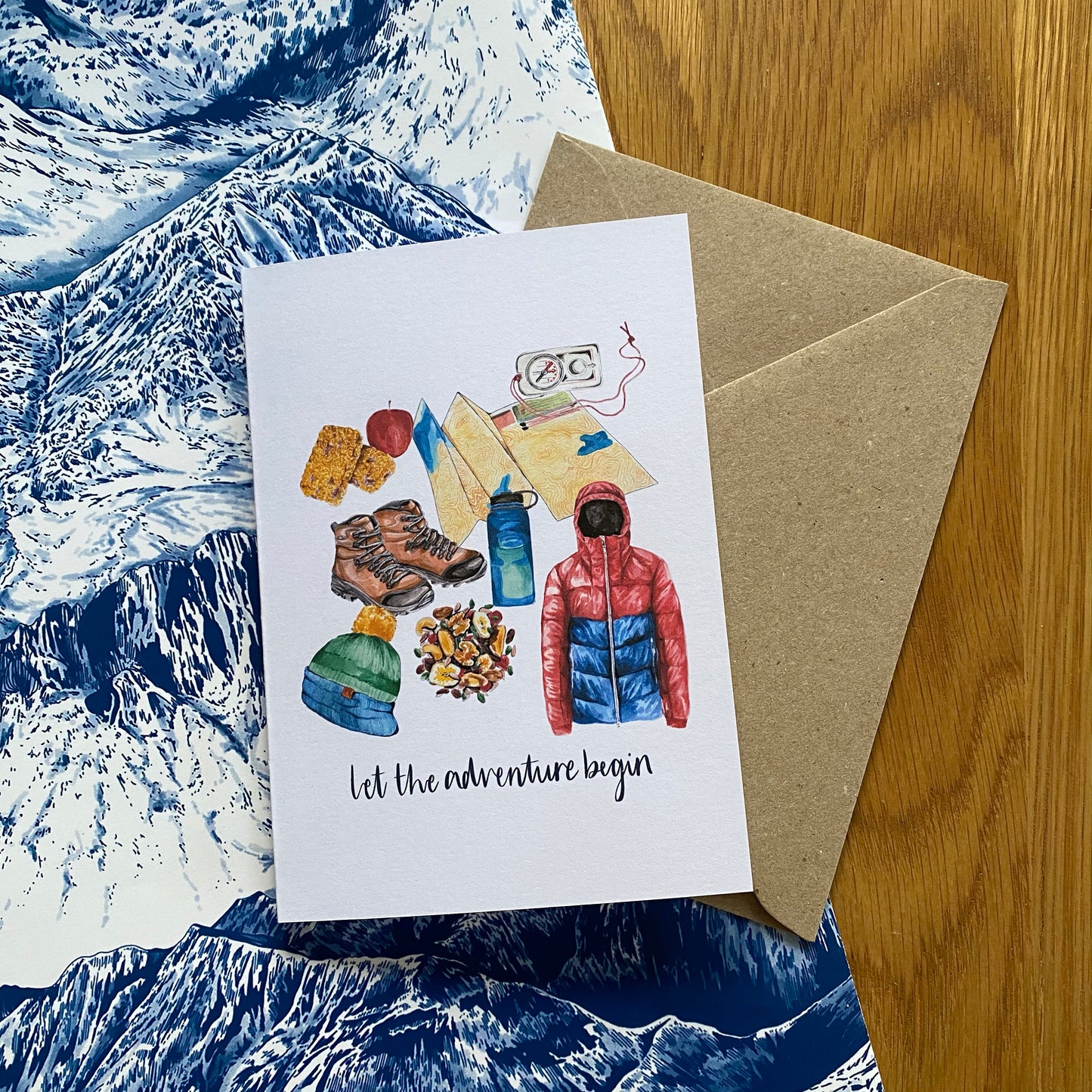 'Let The Adventure Begin' Greeting Card