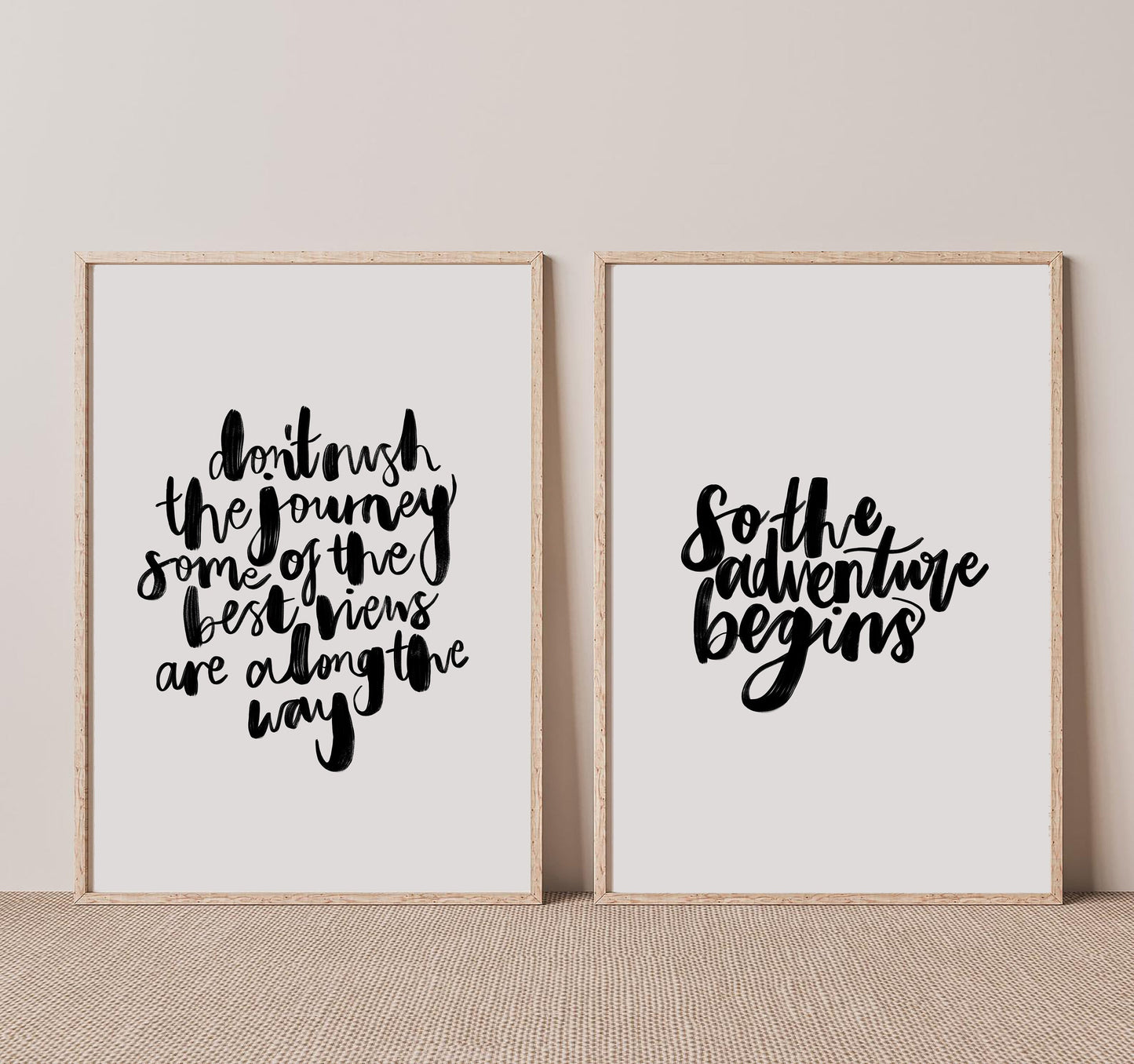 Don't Rush The Journey Lettering Art Print