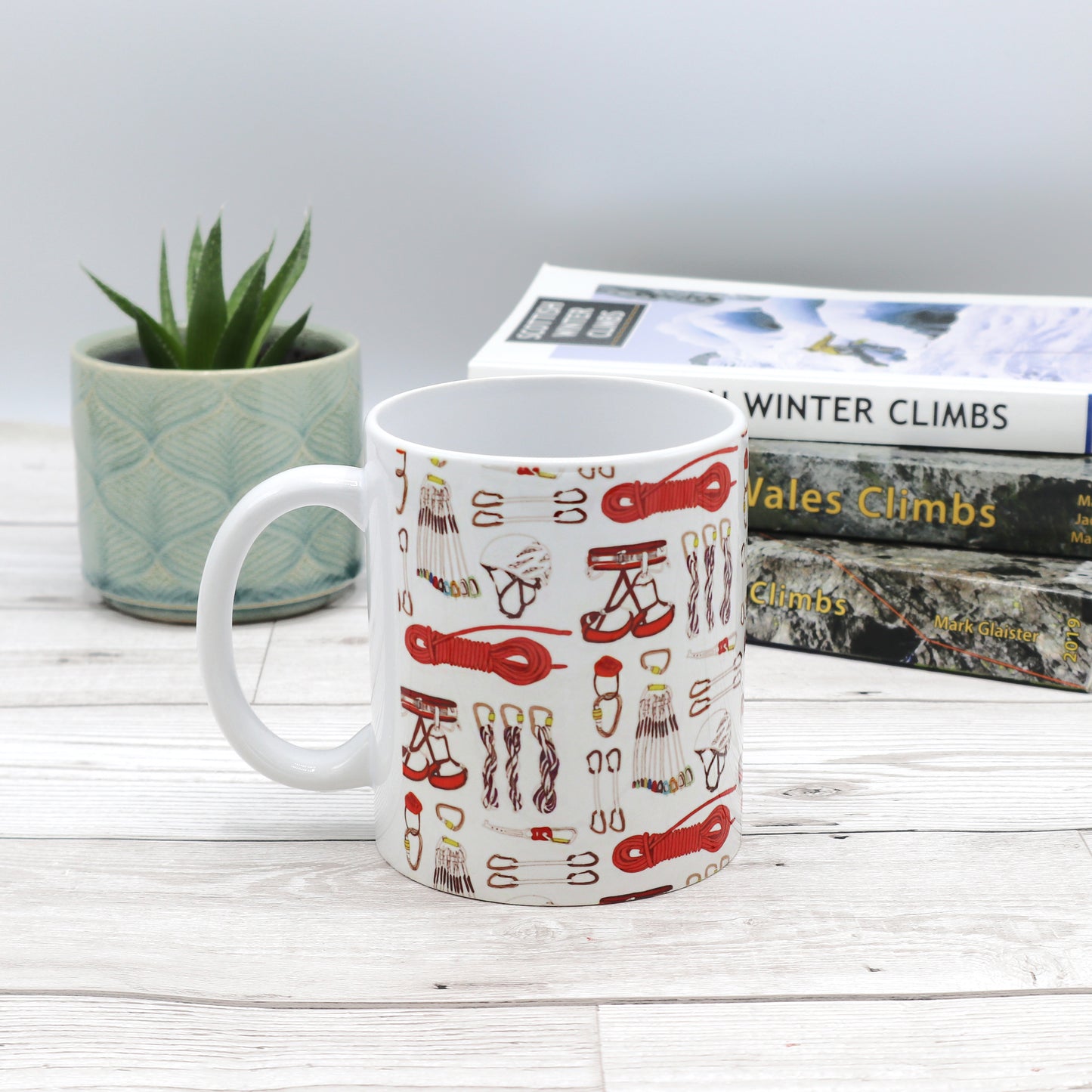 Rock Climbing Gear Ceramic Mug