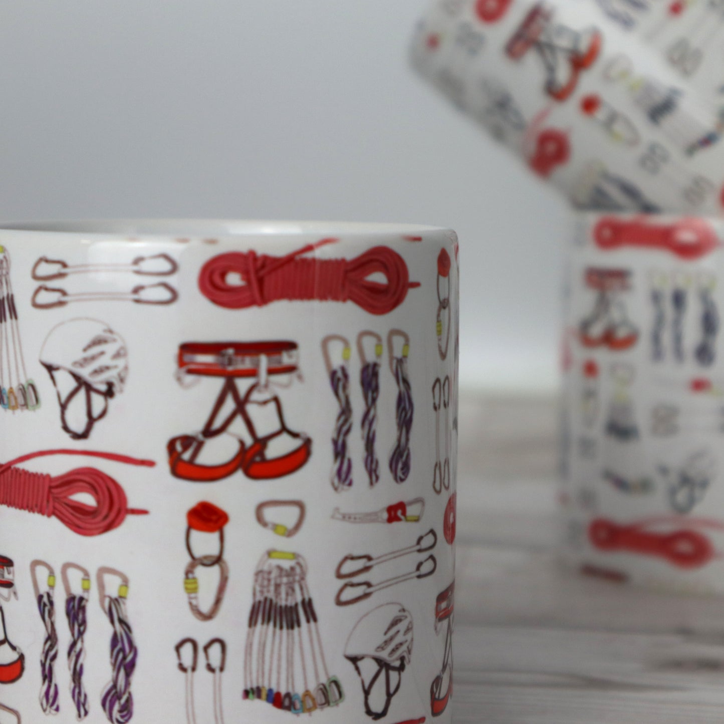 Rock Climbing Gear Ceramic Mug