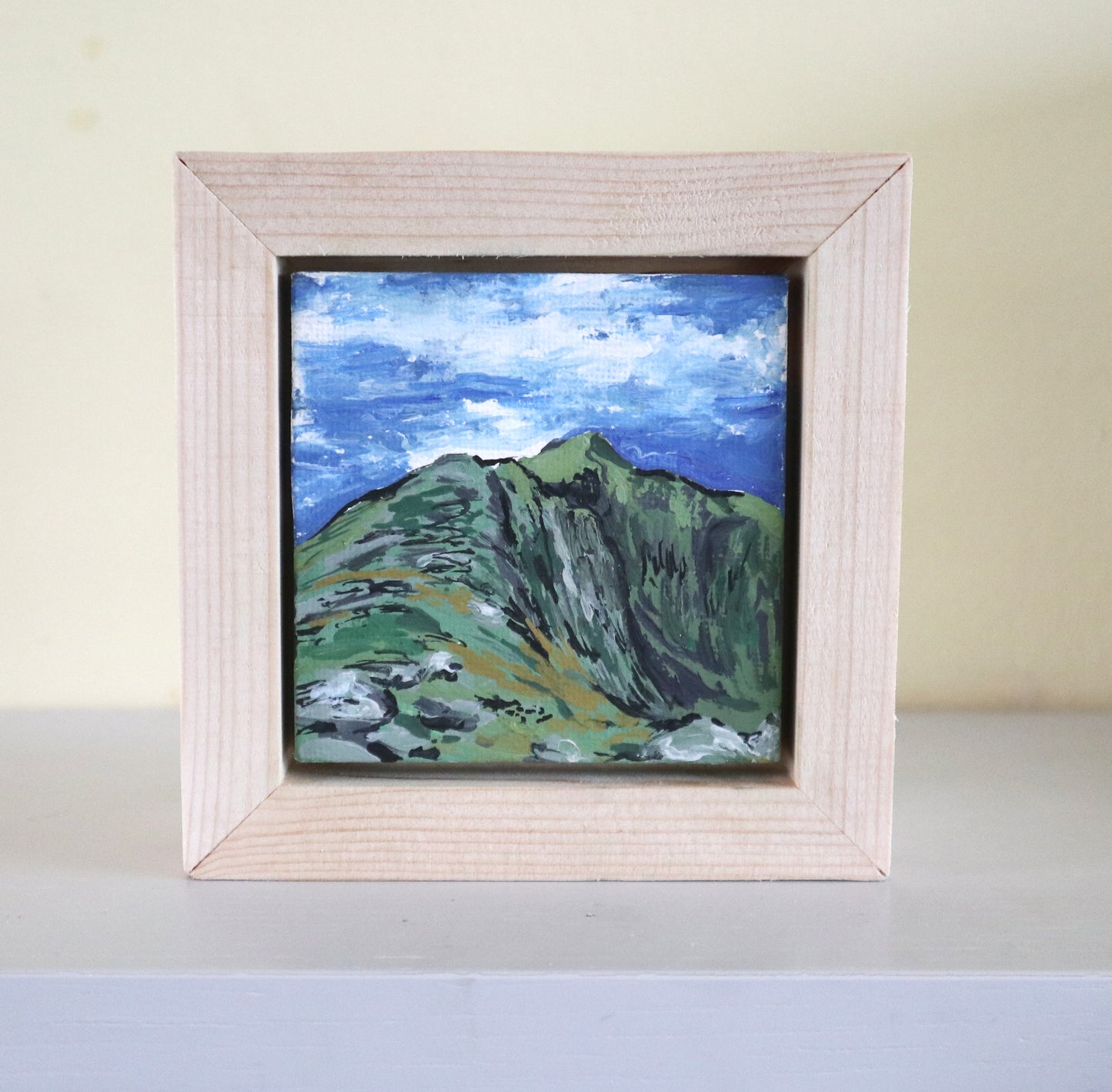 Day 40 - 7x7cm Mini Canvas - Ladhar Bheinn, Knoydart