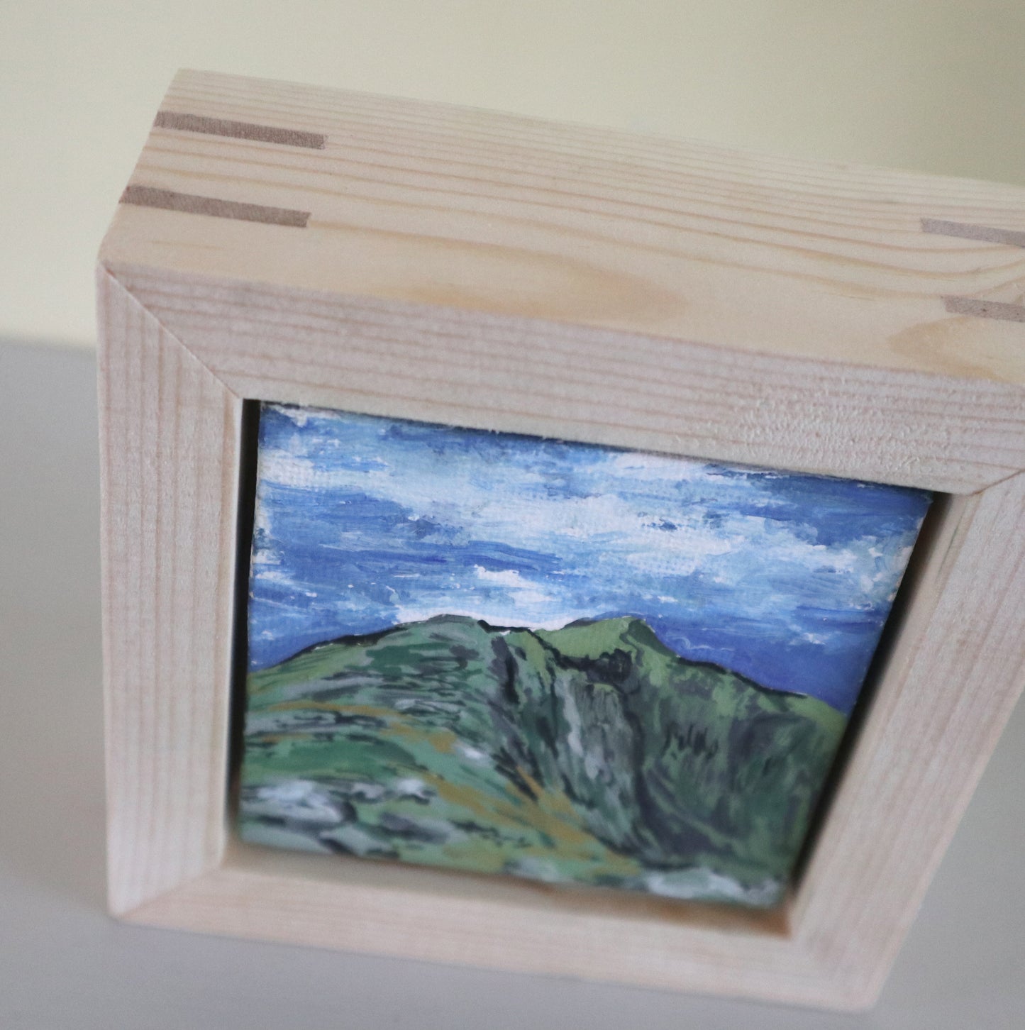 Day 40 - 7x7cm Mini Canvas - Ladhar Bheinn, Knoydart