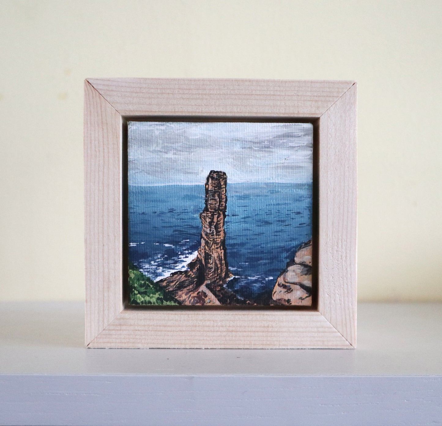 Day 50 - 7x7cm Mini Canvas - The Old Man of Hoy