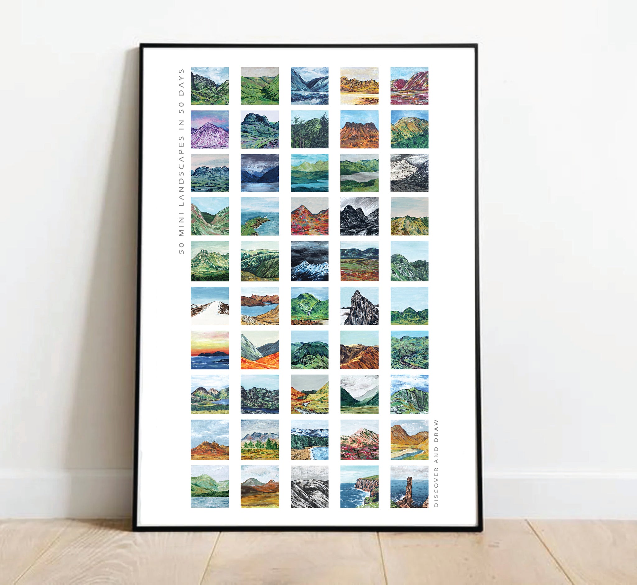 Limited Edition Signed 50 Mini Landscapes Art Print Discoveranddraw