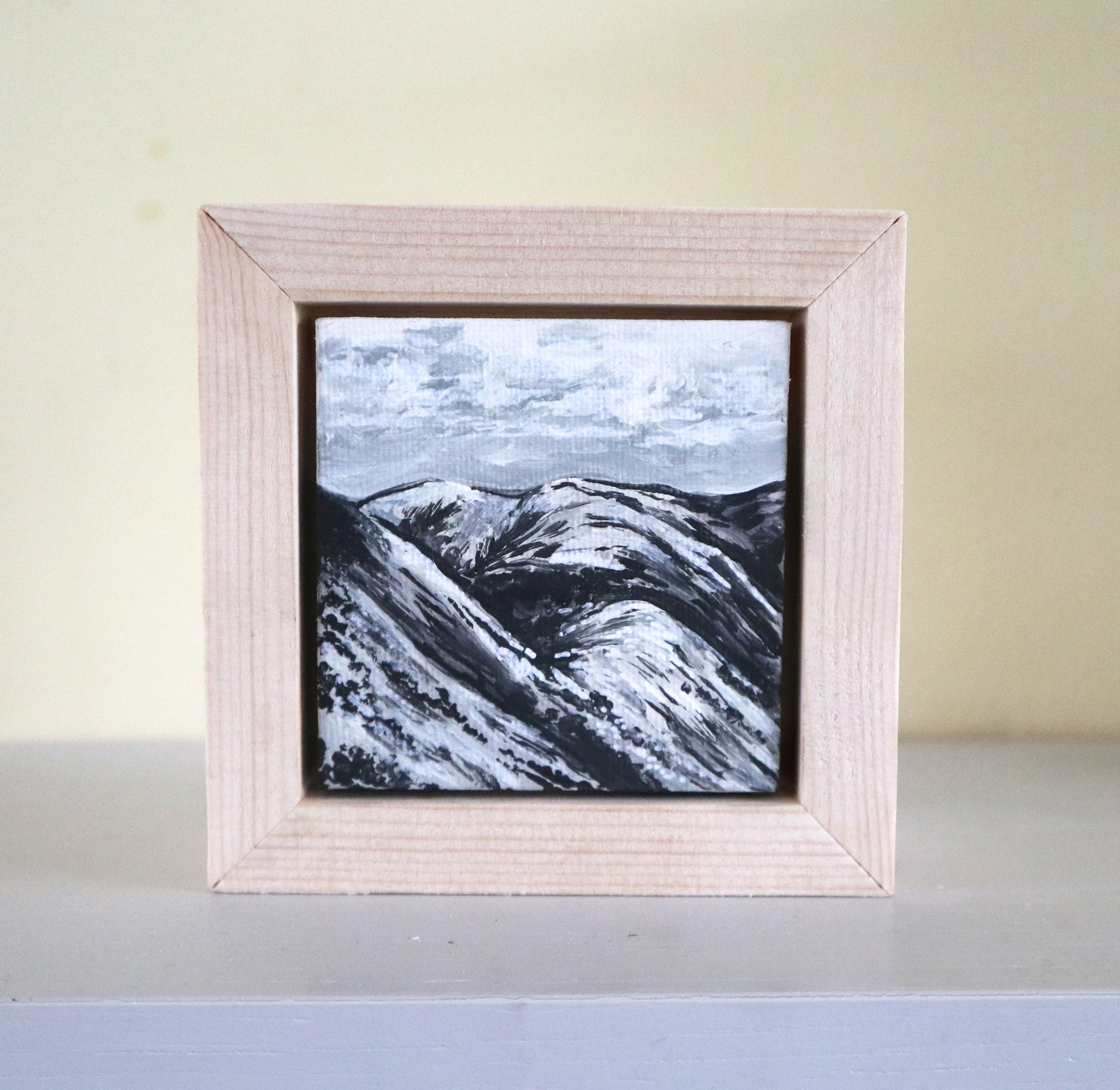 Day 48 - 7x7cm Mini Canvas - The Slopes of Ben Nevis