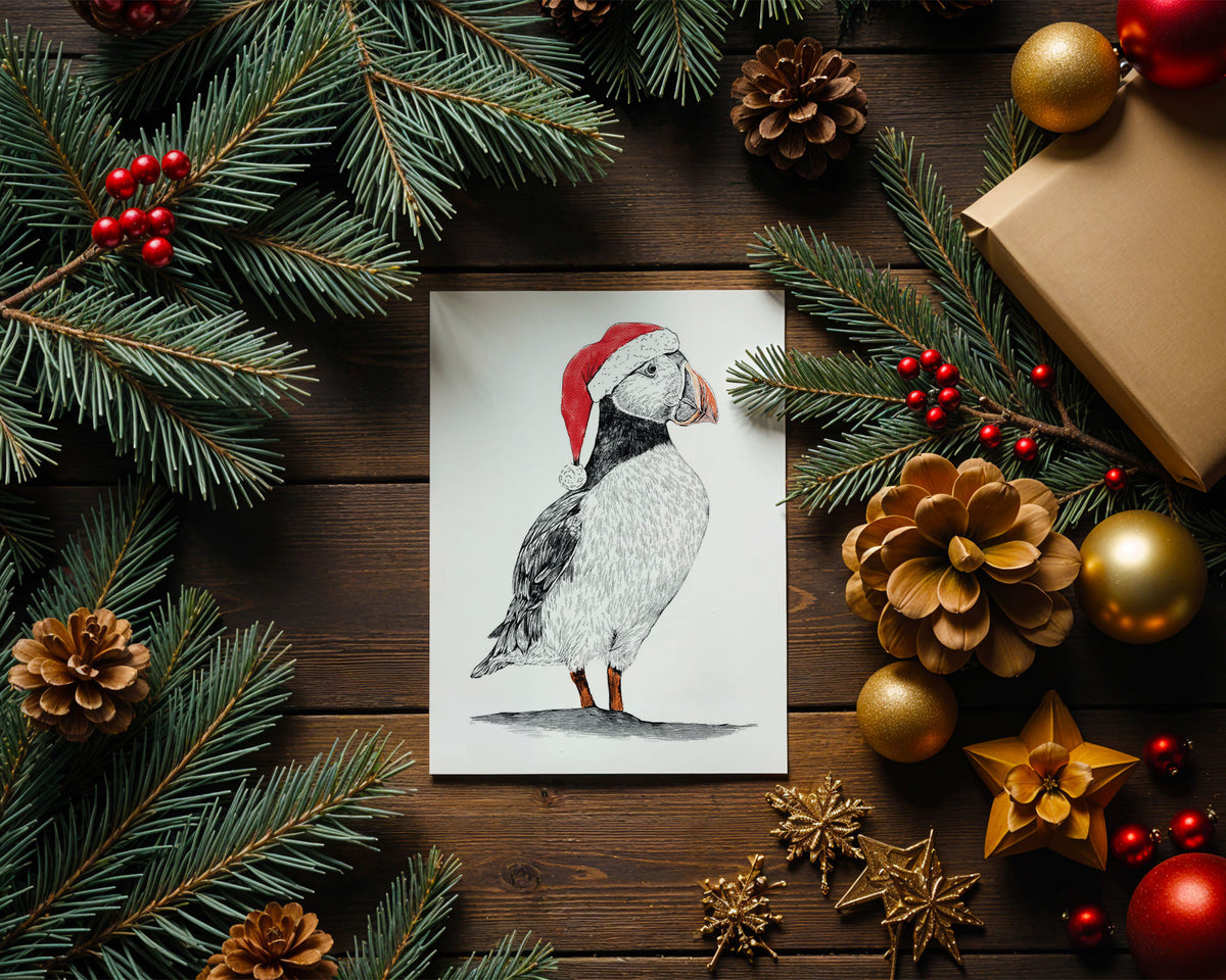 Puffin Christmas Card