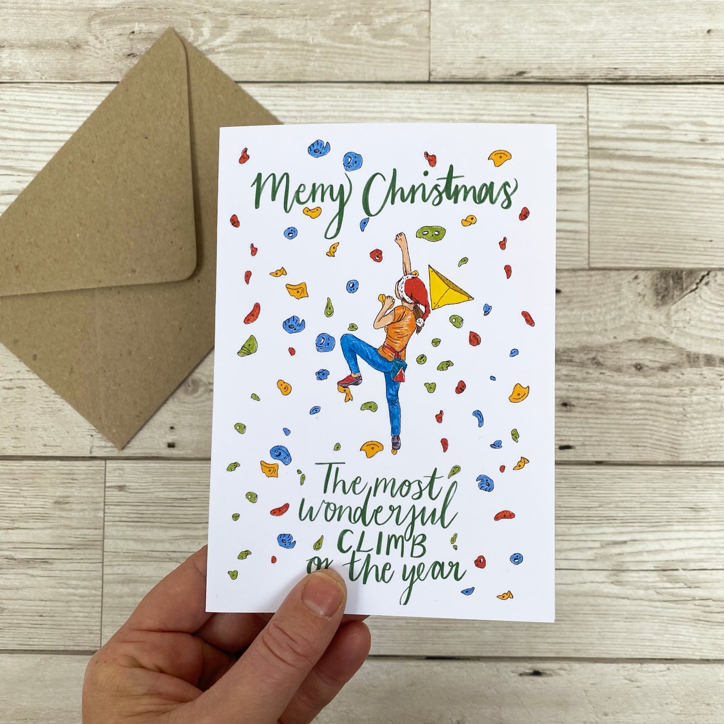 Climber Christmas Card (Female)