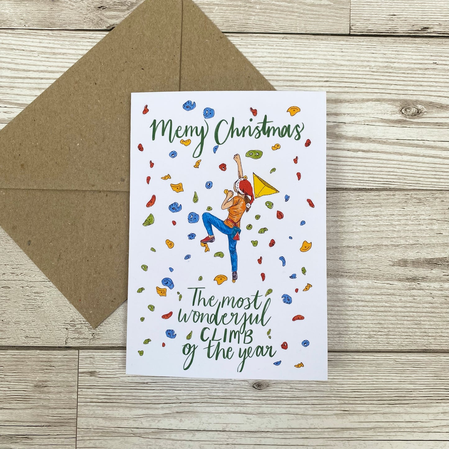 Climber Christmas Card (Female)