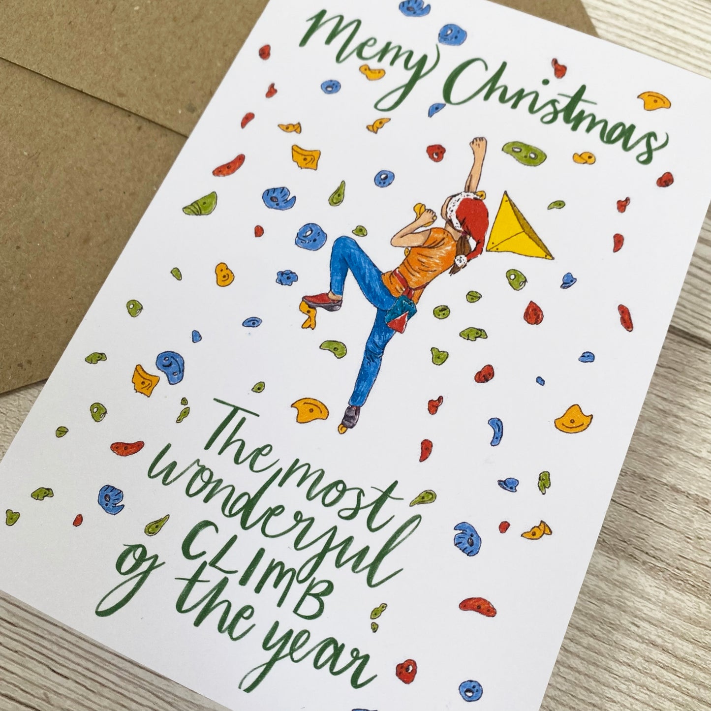 Climber Christmas Card (Female)