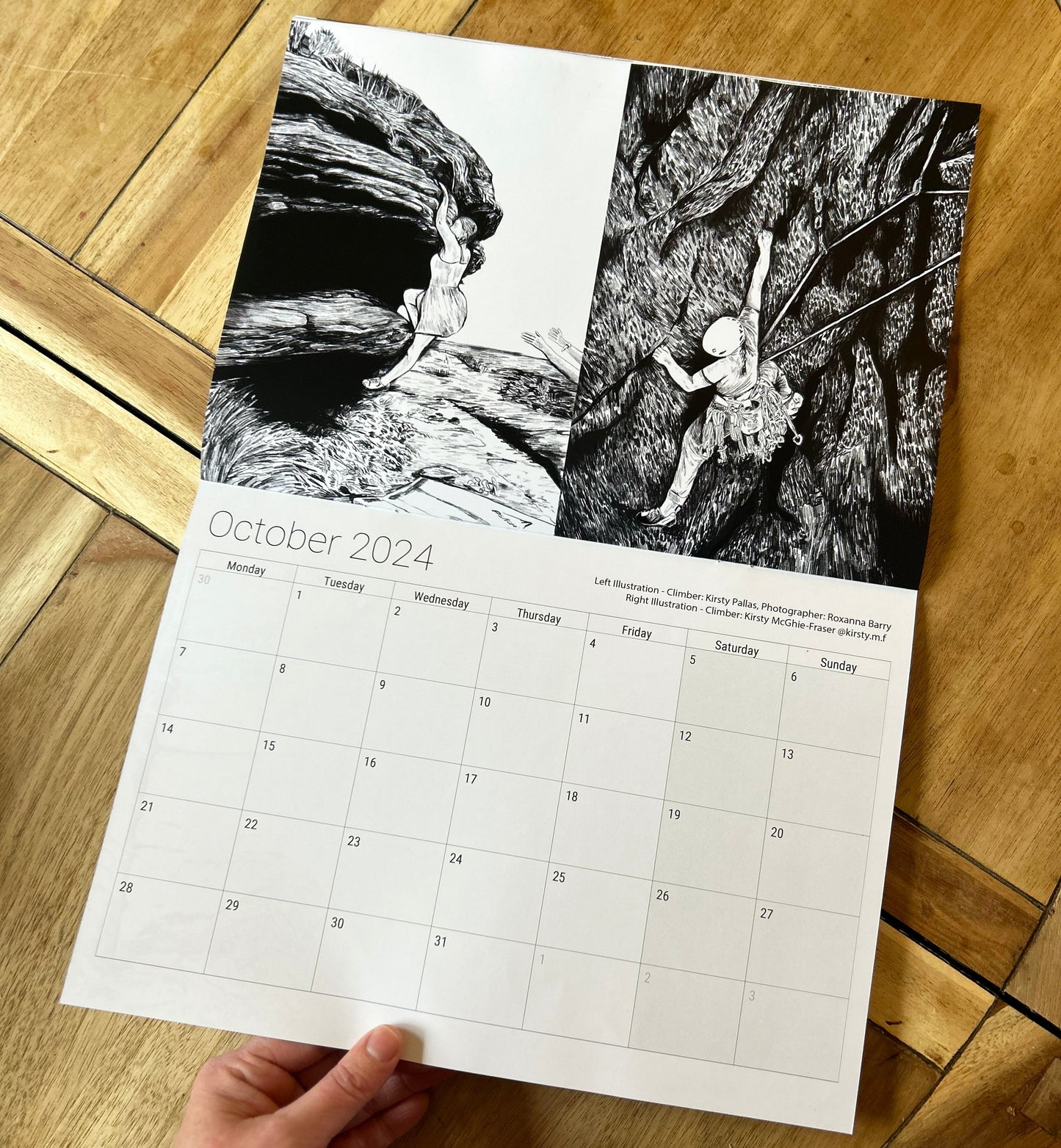 SECOND SALE  Rock Climbing Calendar 2024