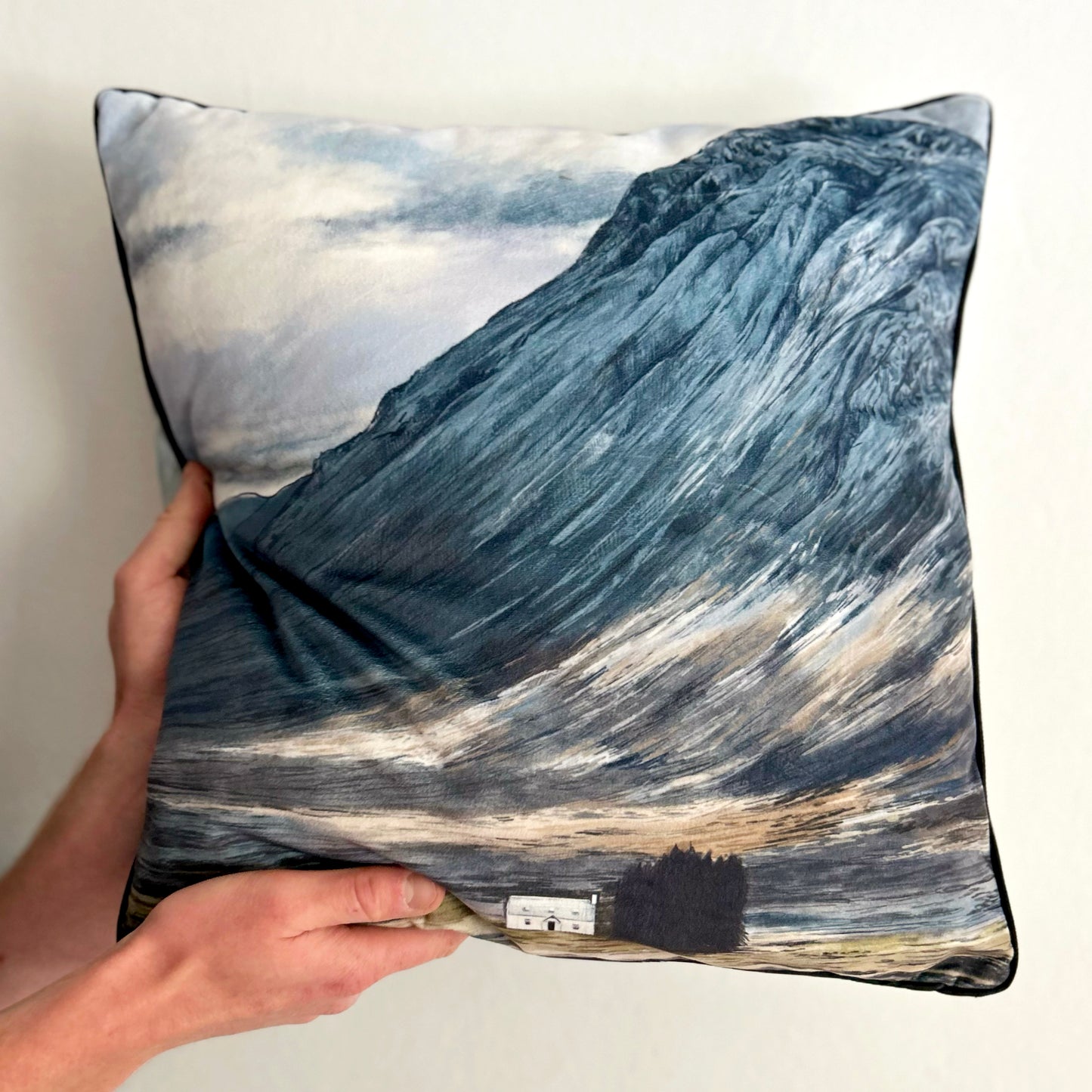 Buachaille Etive Mòr Velvet Cushion with Piped Edging