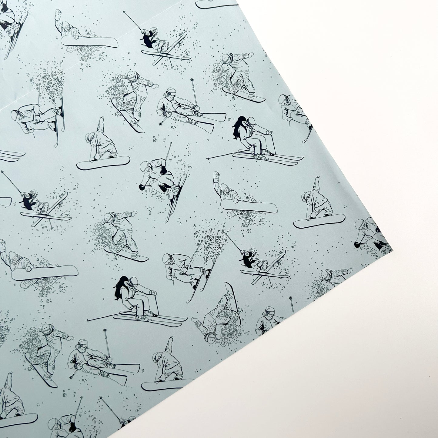 Skier and Snowboarders Wrapping Paper