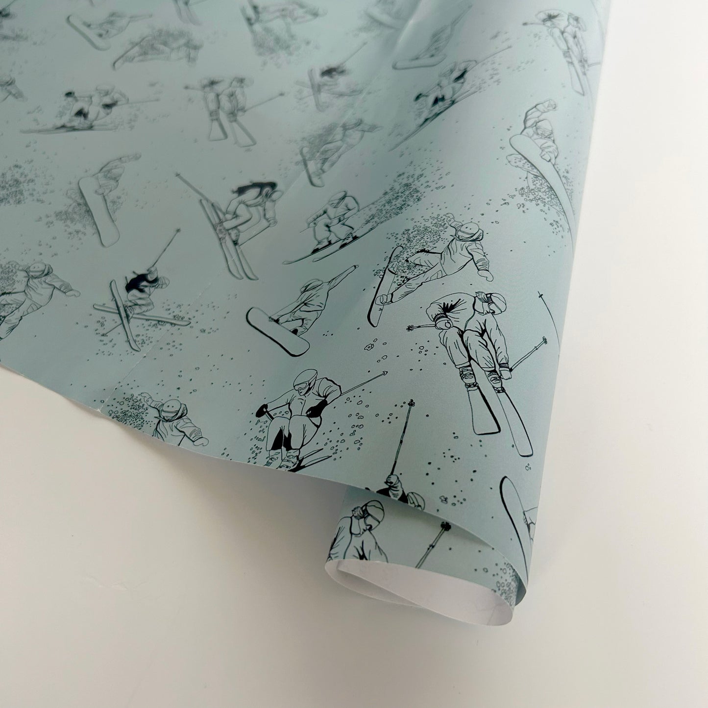 Skier and Snowboarders Wrapping Paper