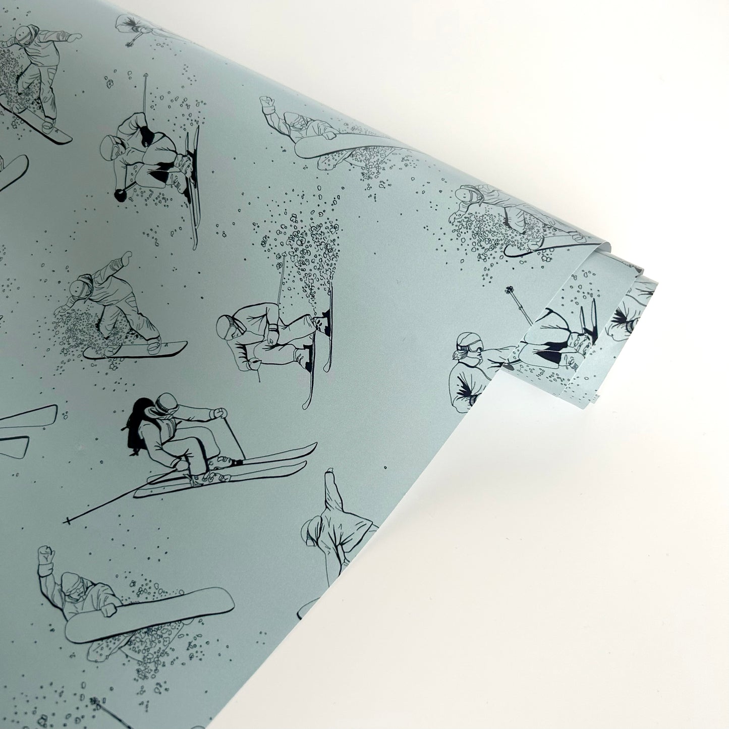 Skier and Snowboarders Wrapping Paper