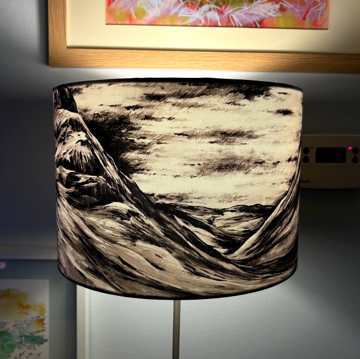 *SAMPLE* Black and White Three Sister Lampshade Larger 30cm Lampshade