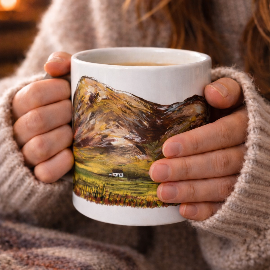 Buachaille Etive Mòr Little White House Ceramic Mug