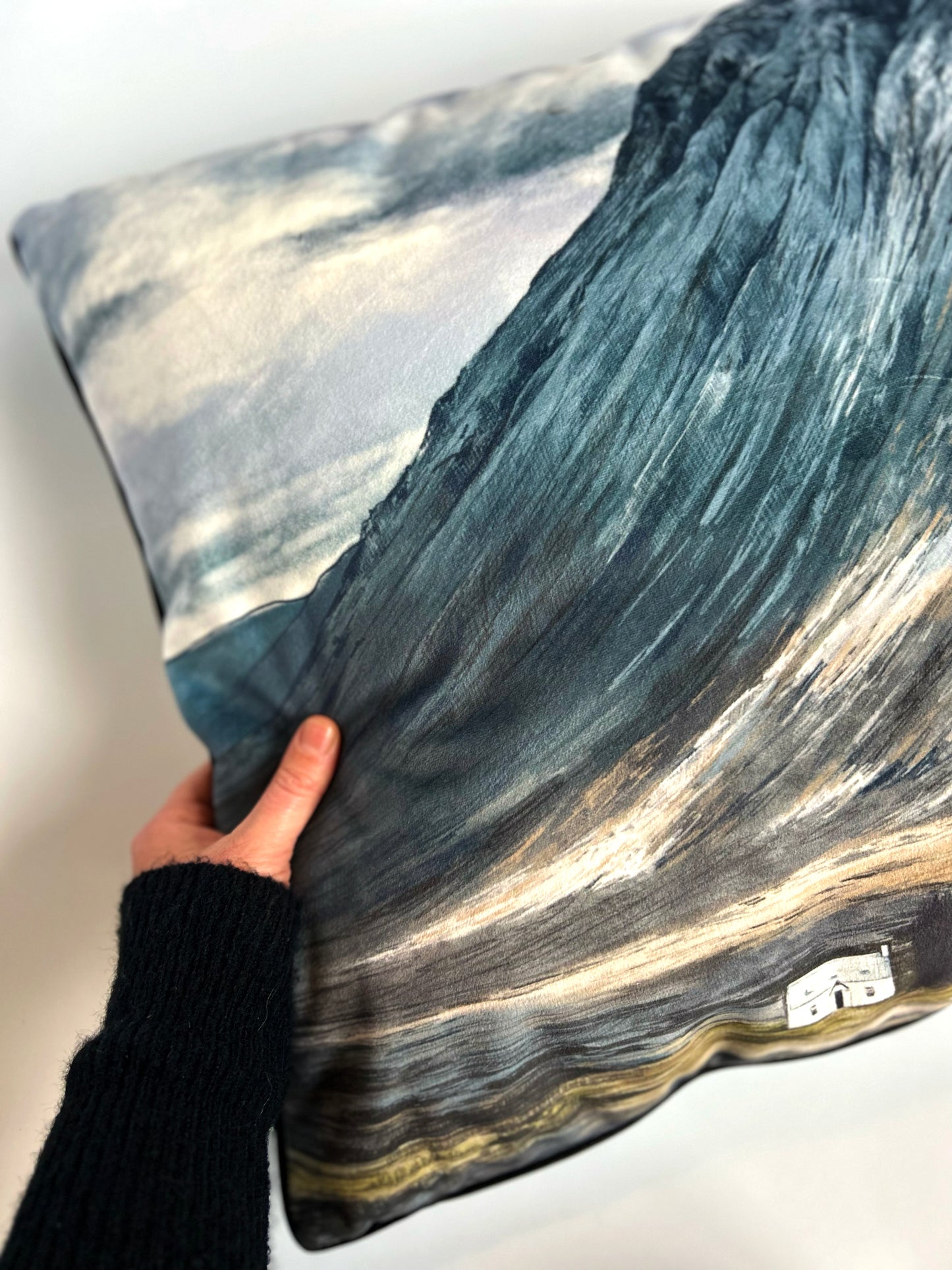 Buachaille Etive Mòr Velvet Cushion with Piped Edging