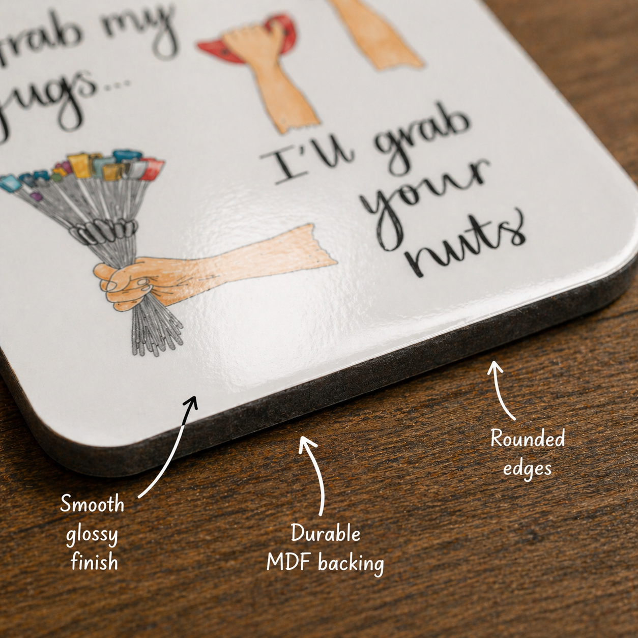 Funny Climbing Coaster – Grab My Jugs… I’ll Grab Your Nuts
