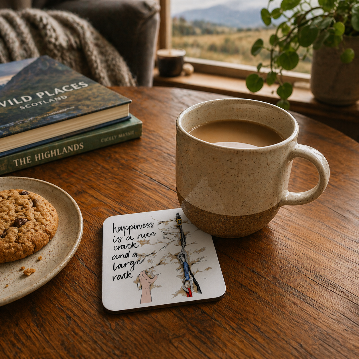 Funny Climbing Coaster Gift | Crack Climbing Coaster | Rock Climbing Humour | Bouldering Gift | Climber Present UK