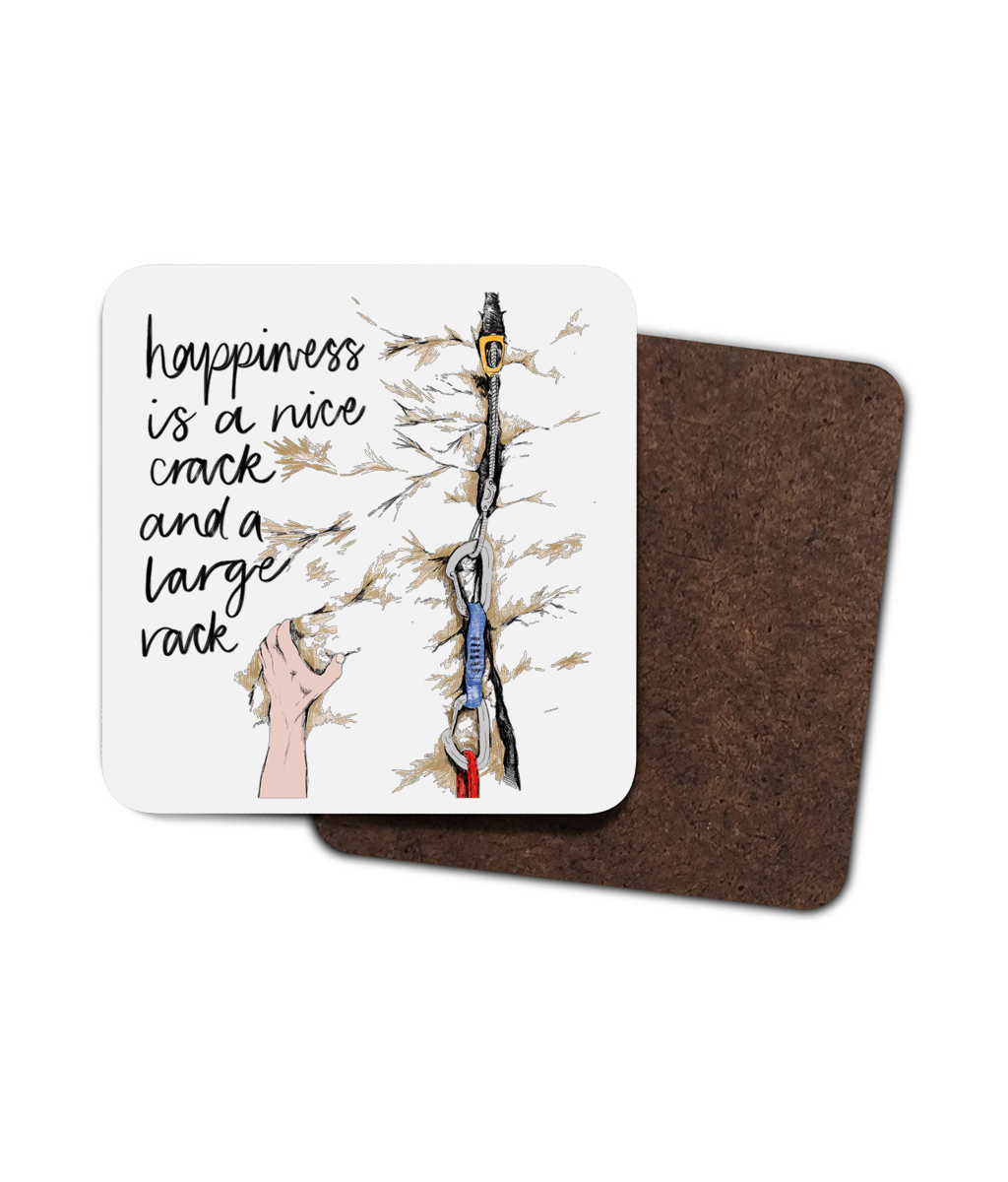 Funny Climbing Coaster Gift | Crack Climbing Coaster | Rock Climbing Humour | Bouldering Gift | Climber Present UK