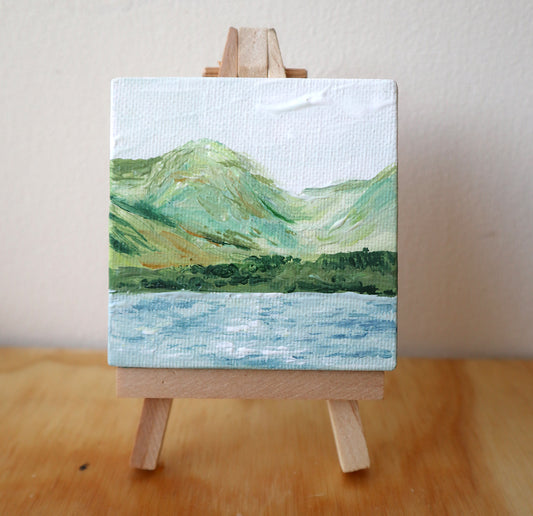 Day 46 - 7x7cm Mini Canvas - Loch Shiel