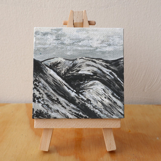 Day 48 - 7x7cm Mini Canvas - The Slopes of Ben Nevis