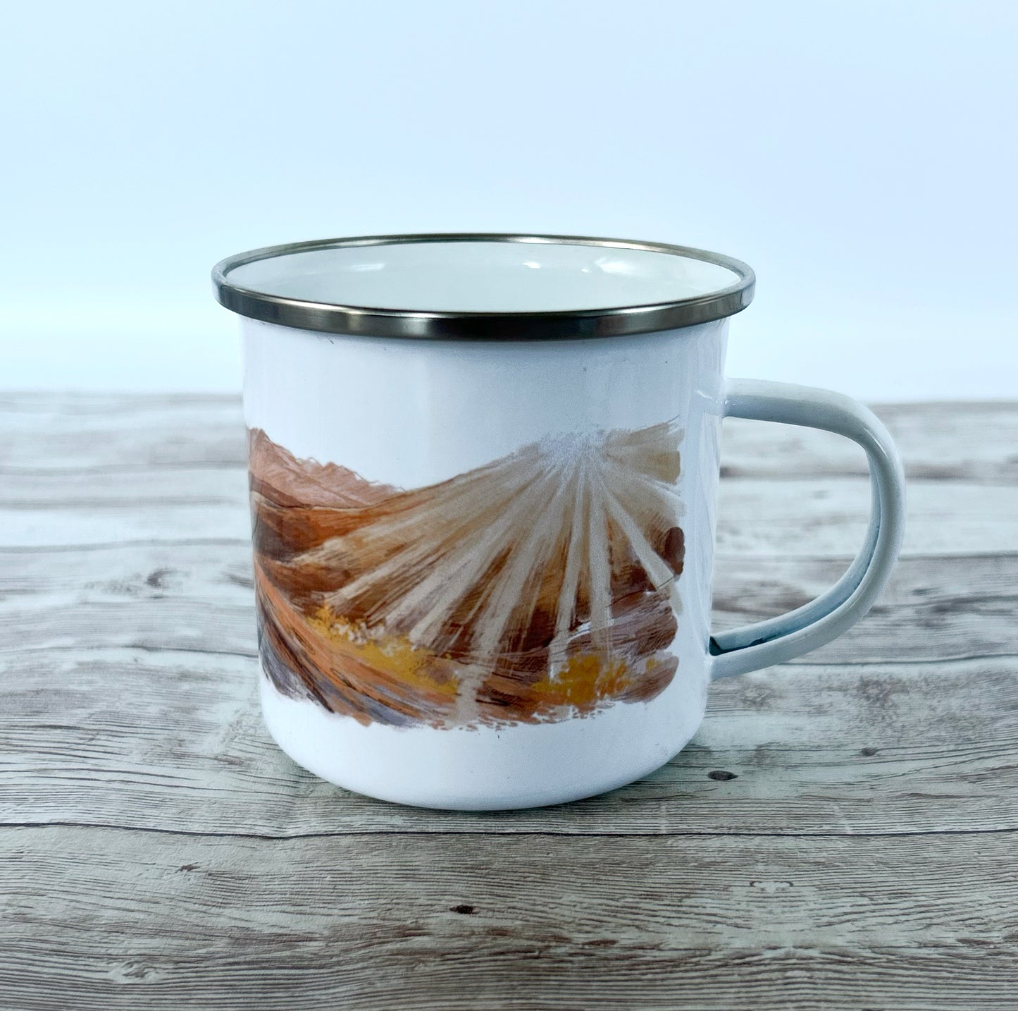 Mountain Biking Enamel Mug