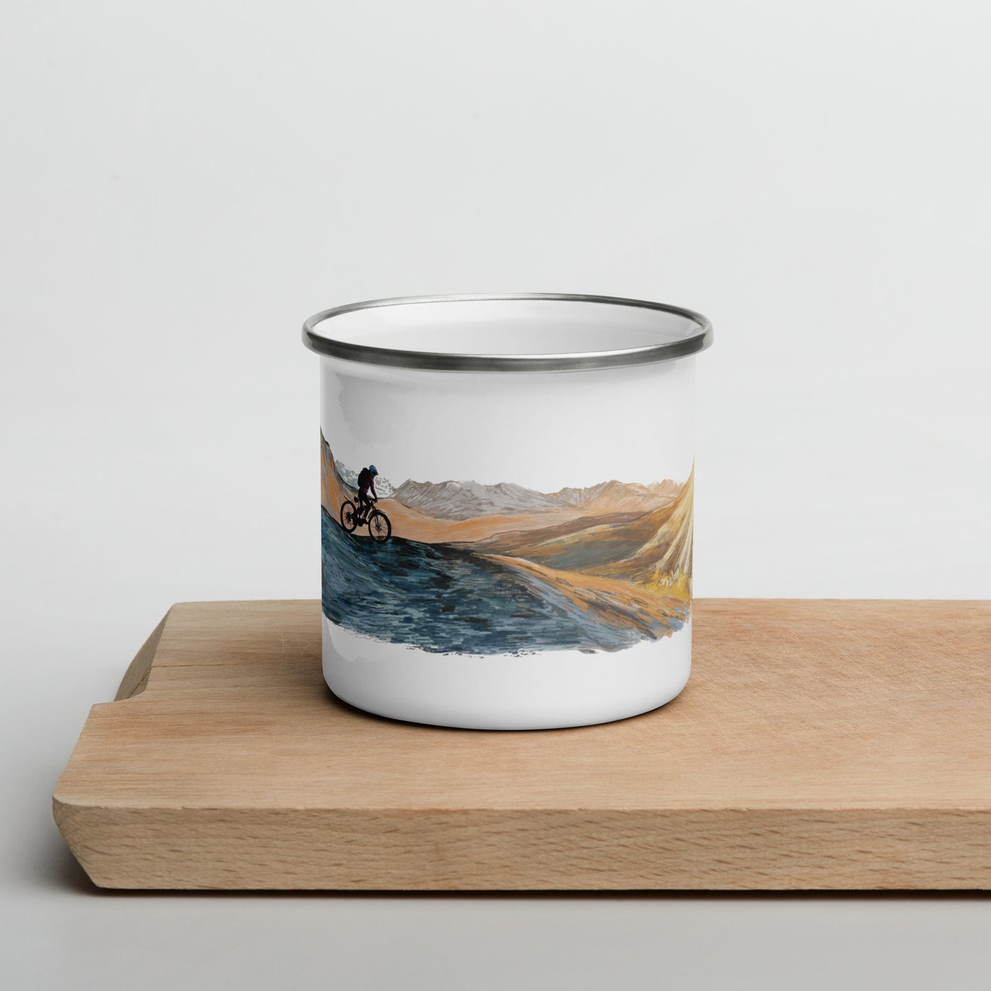 Mountain Biking Enamel Mug