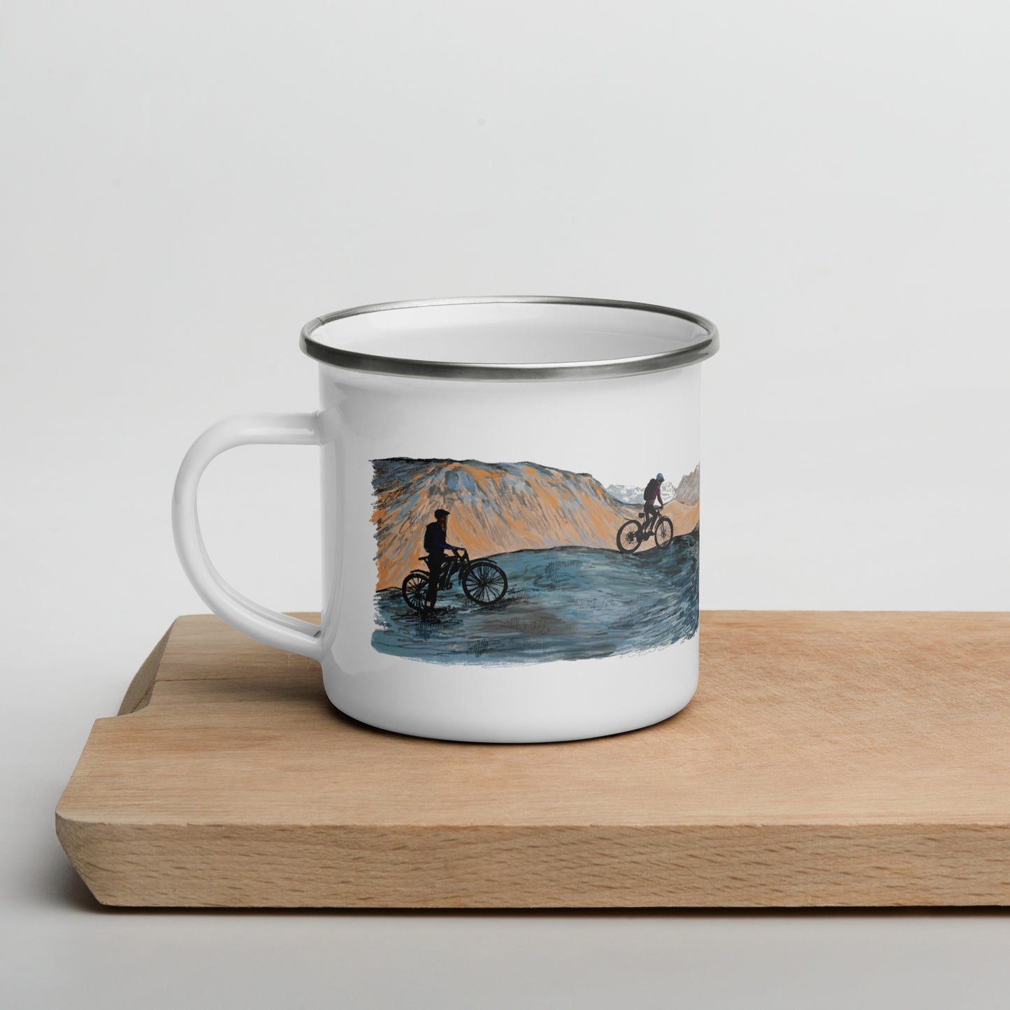 Mountain Biking Enamel Mug
