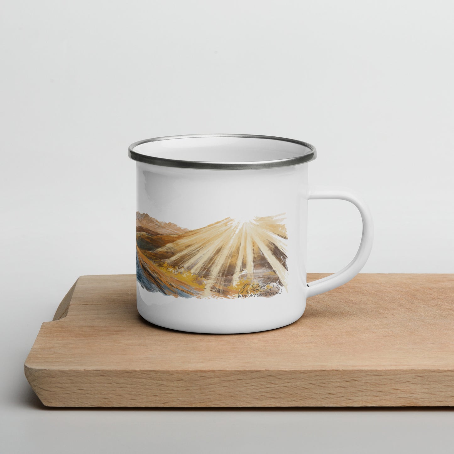 Mountain Biking Enamel Mug
