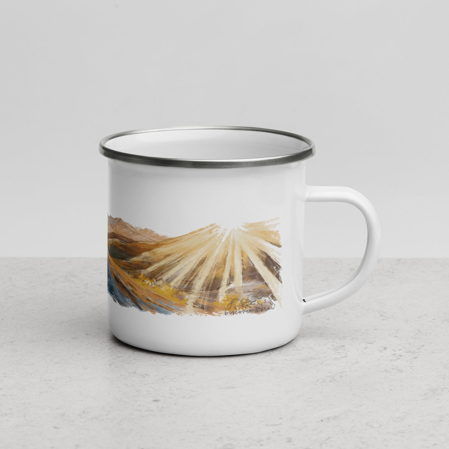 Mountain Biking Enamel Mug