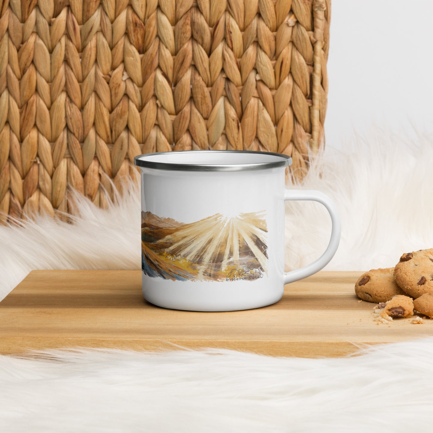 Mountain Biking Enamel Mug