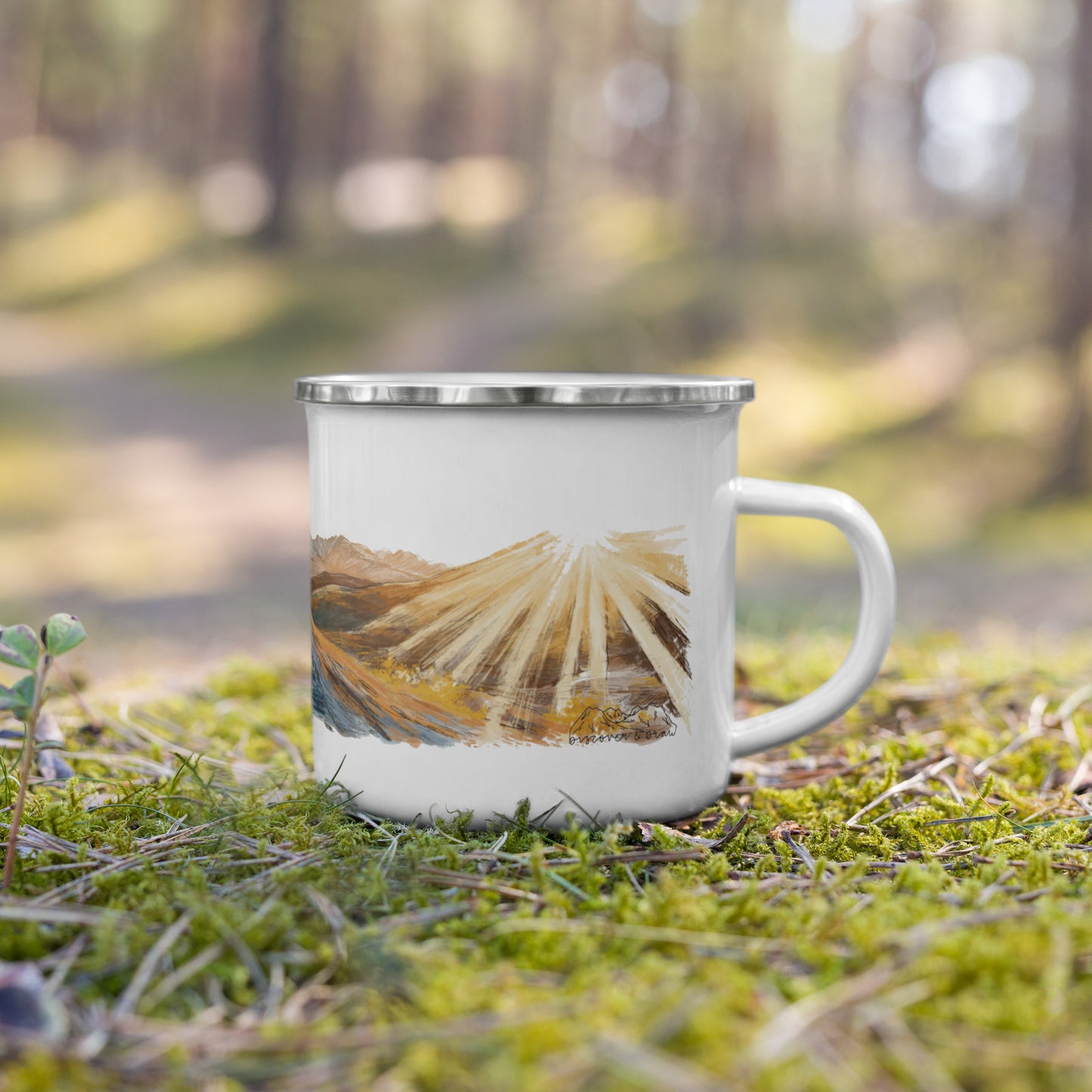 Mountain Biking Enamel Mug