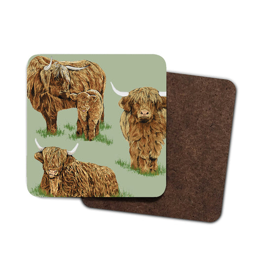 Highland Cow Coaster