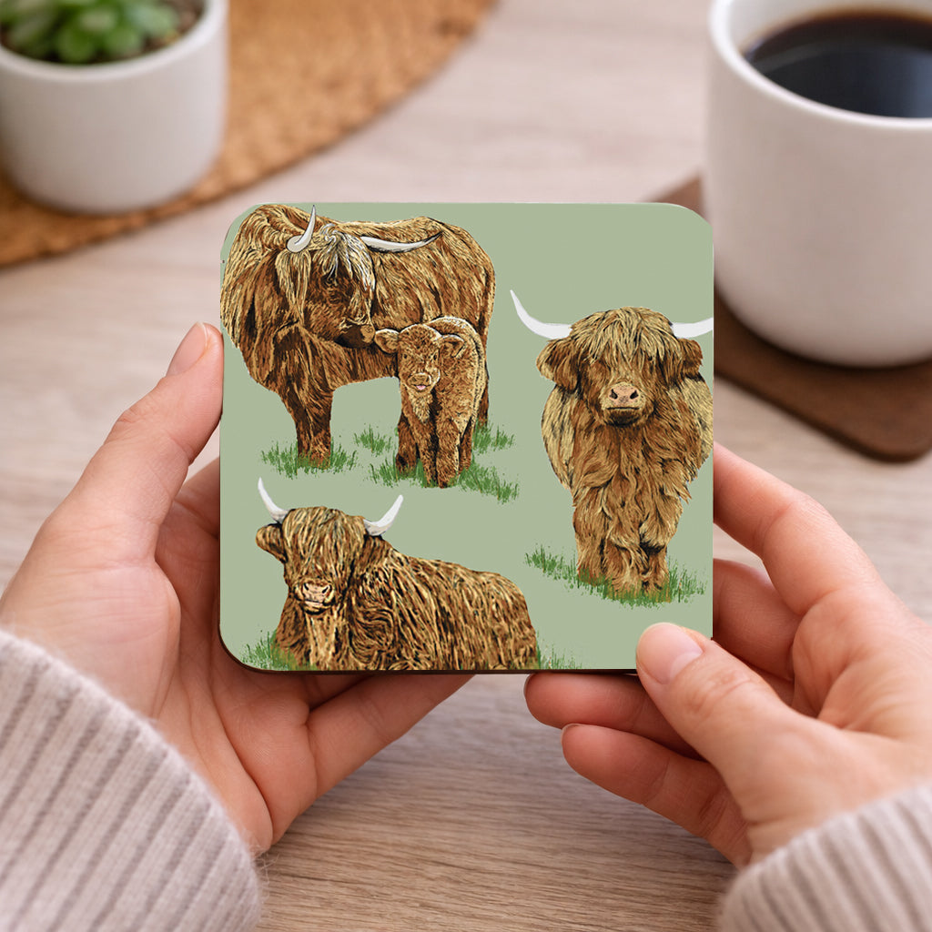 Highland Cow Coaster