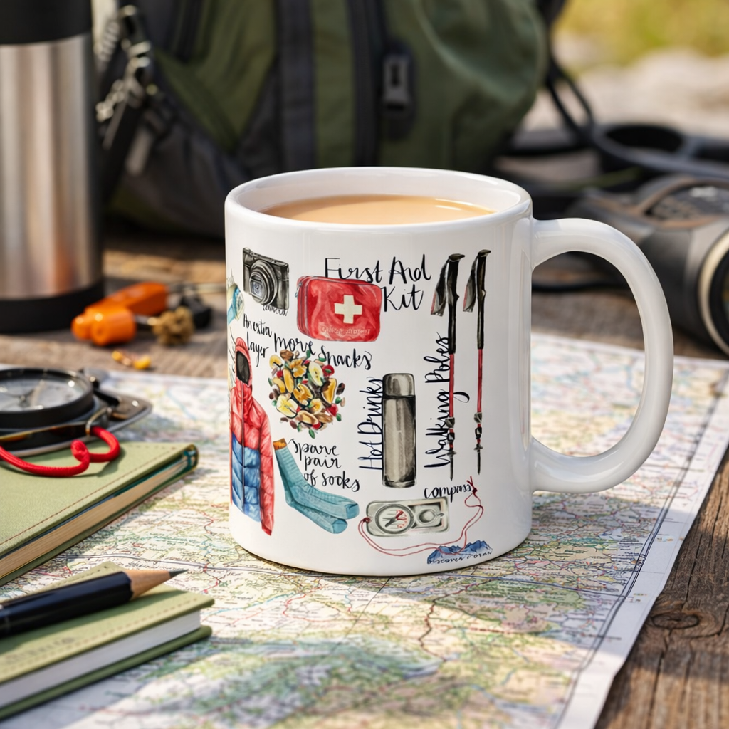 Hill Walking Ceramic Mug