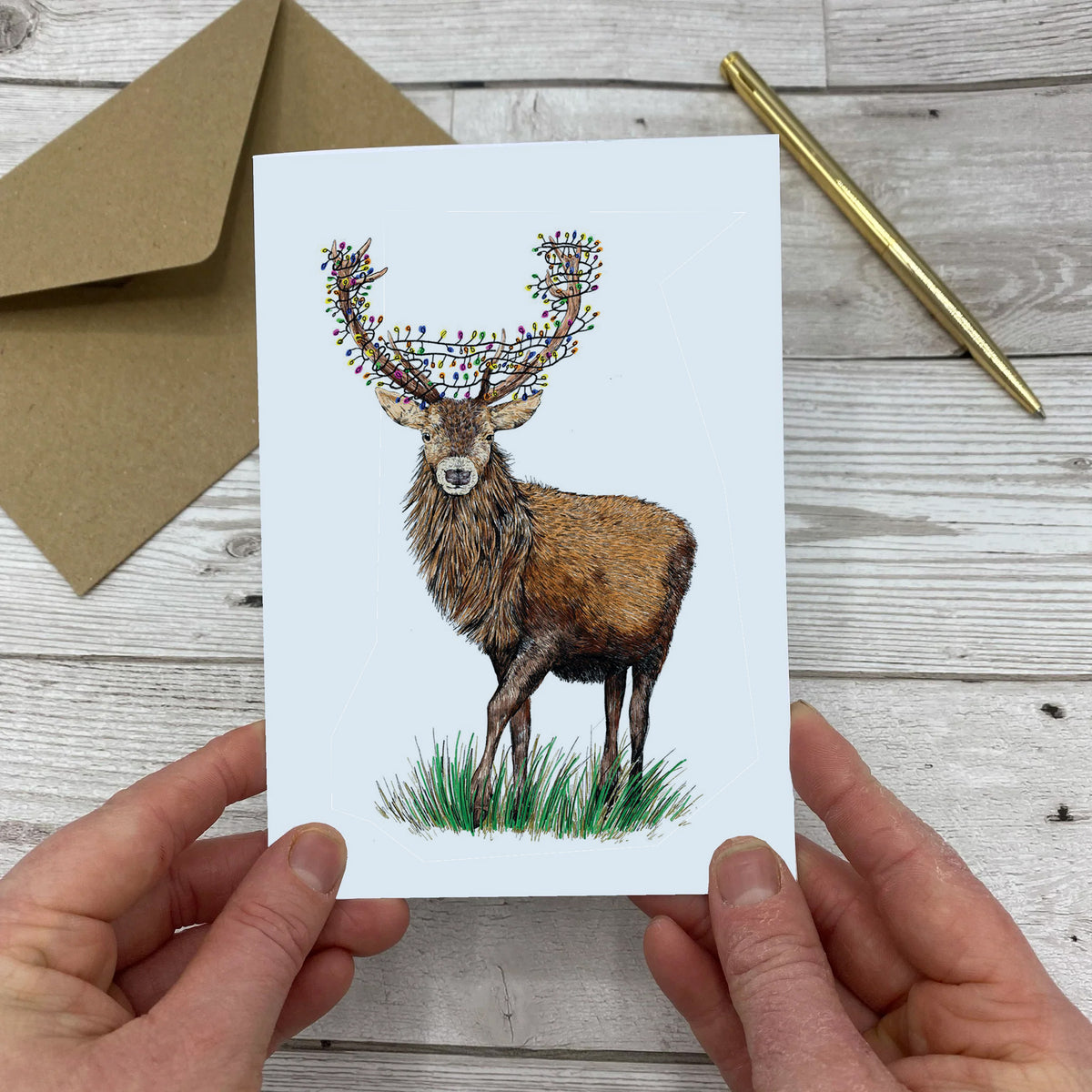 Scottish Stag Christmas Card