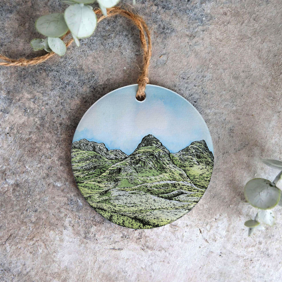 Three Sisters Of Glencoe Ceramic Christmas Decoration