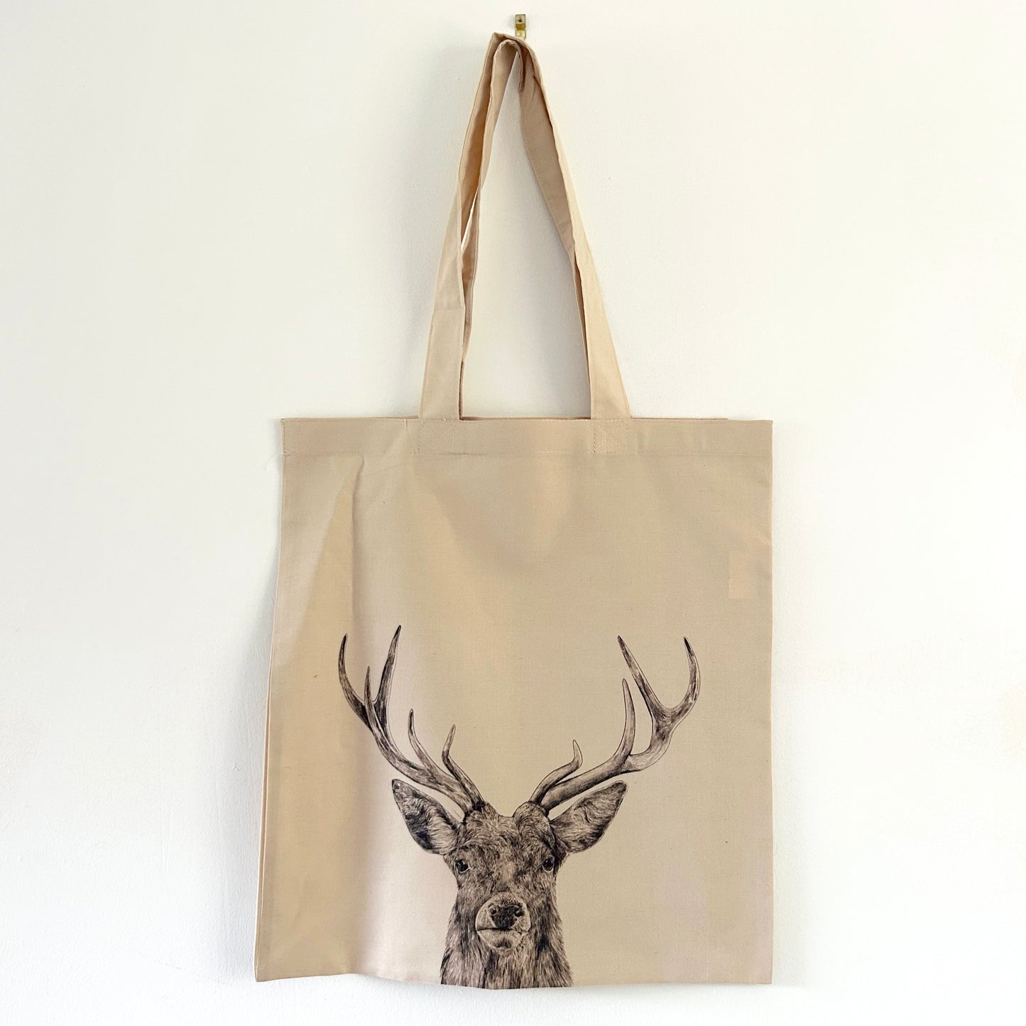 Stag Black and White Tote Bag