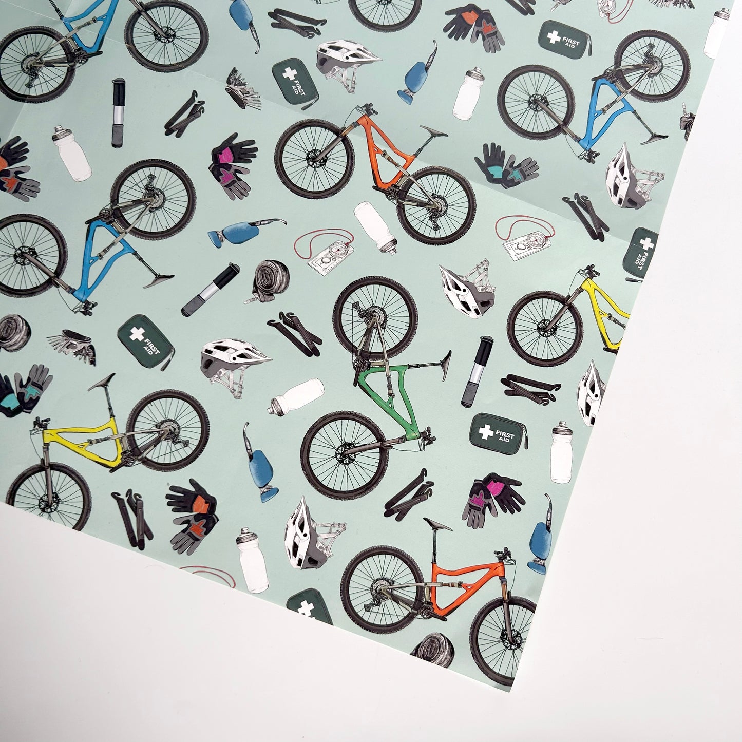 Mountain Biking Wrapping Paper