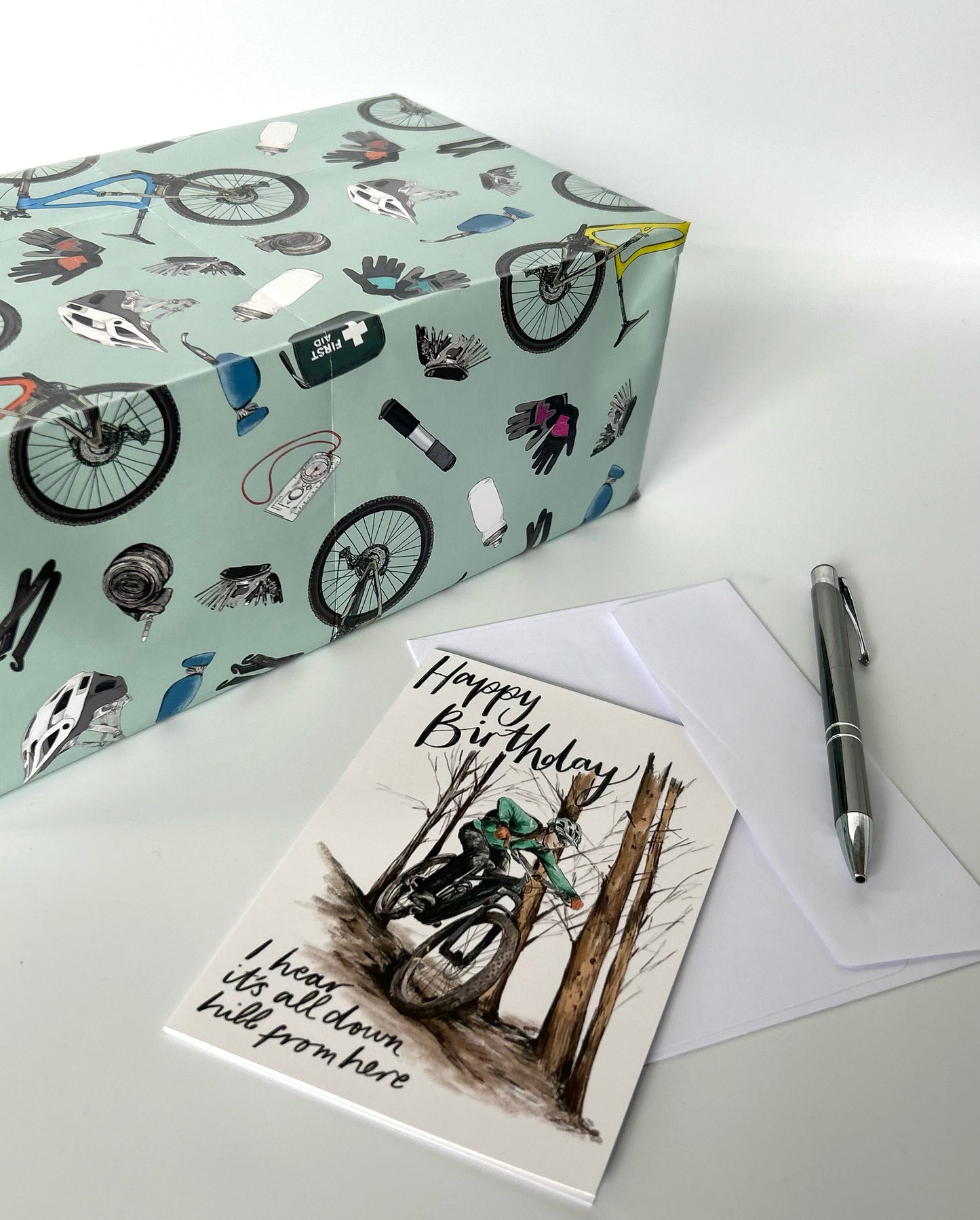 Mountain Biking Wrapping Paper