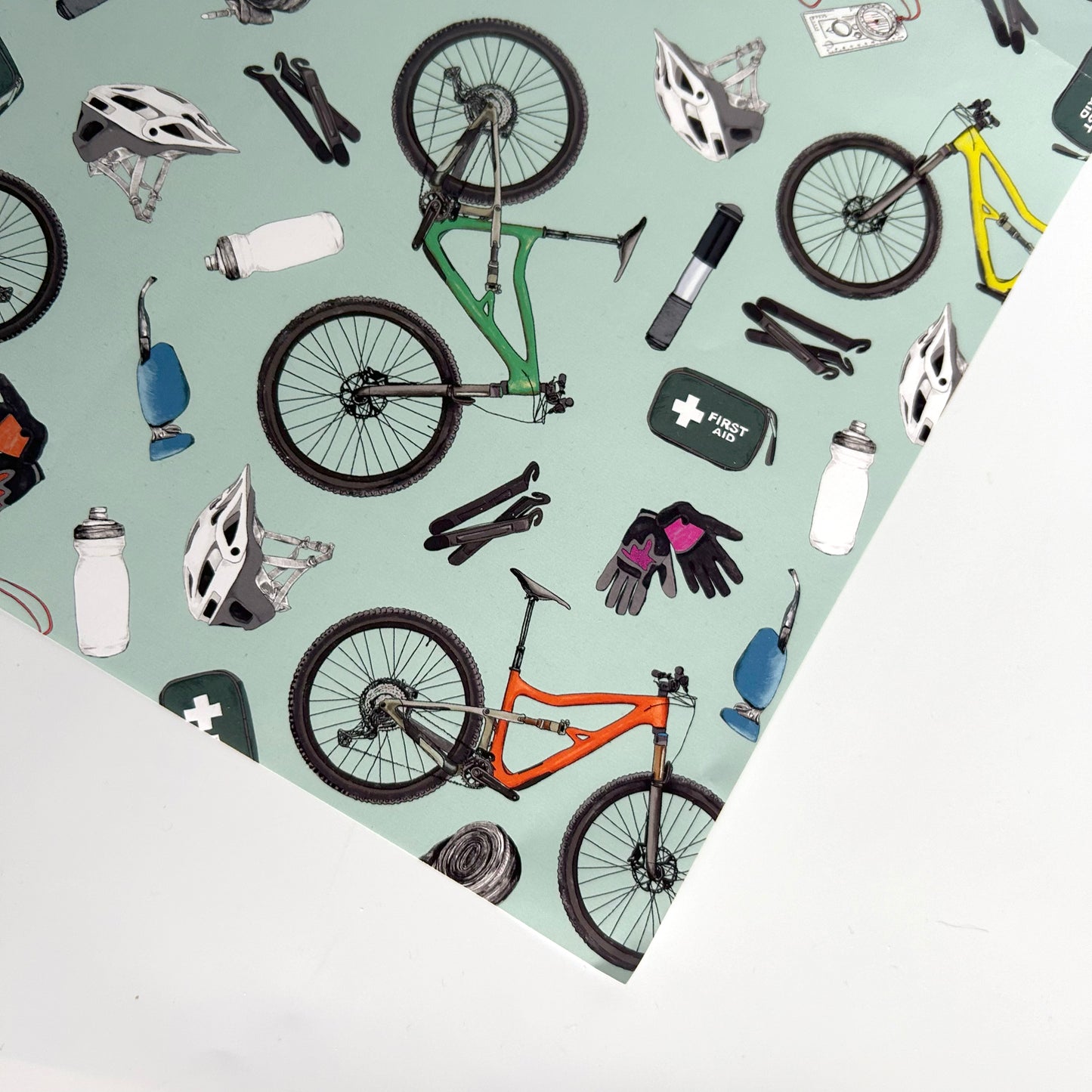 Mountain Biking Wrapping Paper