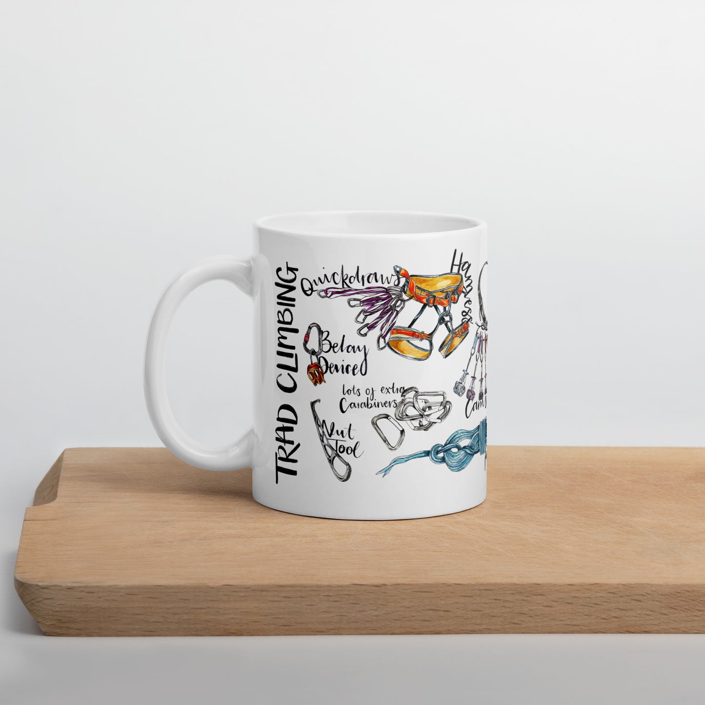 Trad Rock Climbing Ceramic Mug
