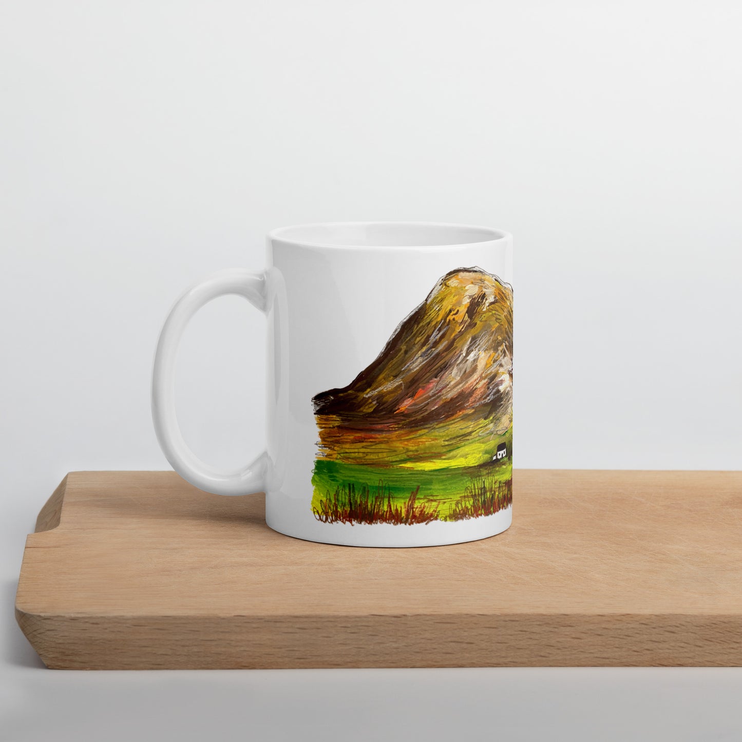 Buachaille Etive Mòr Little White House Ceramic Mug