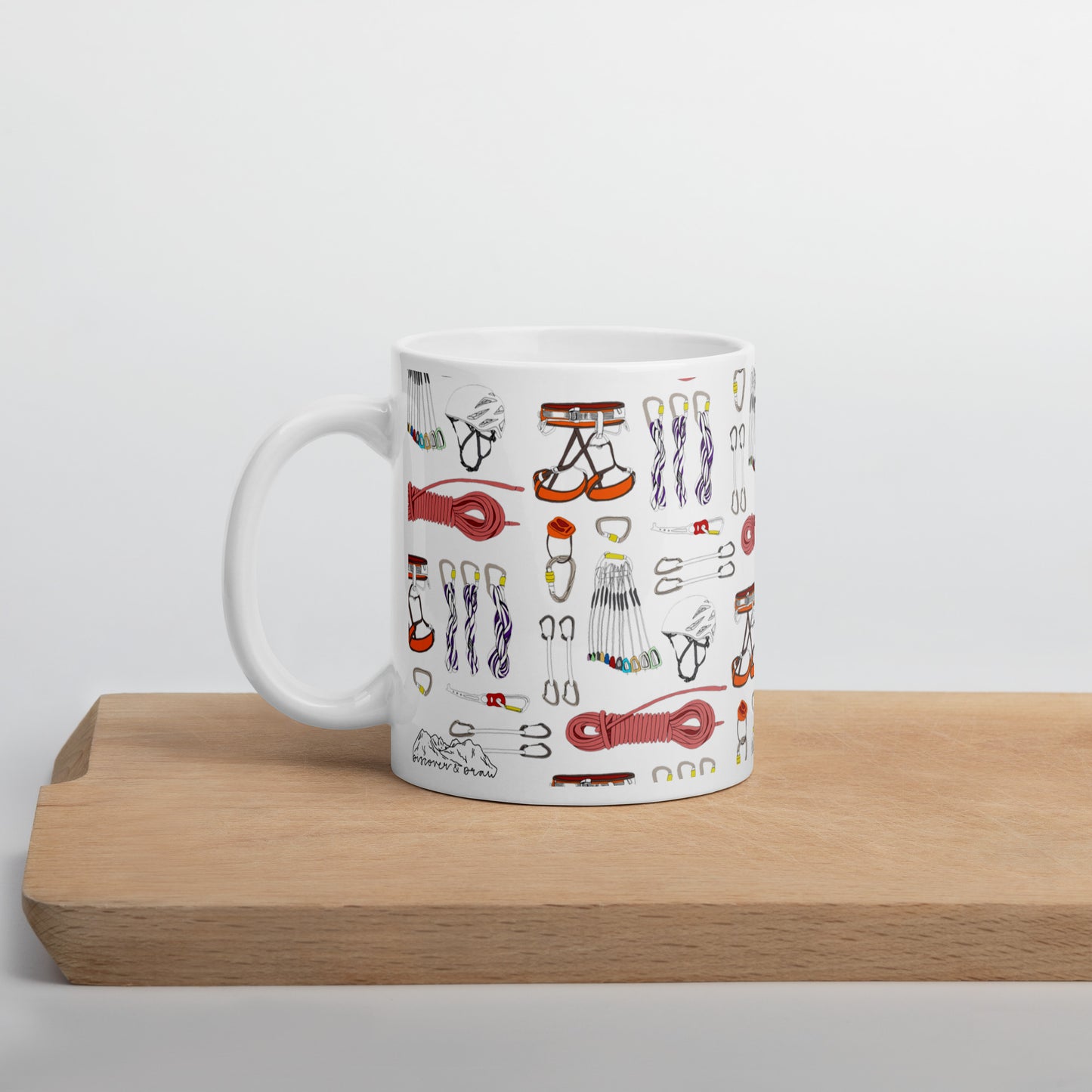 Rock Climbing Gear Ceramic Mug