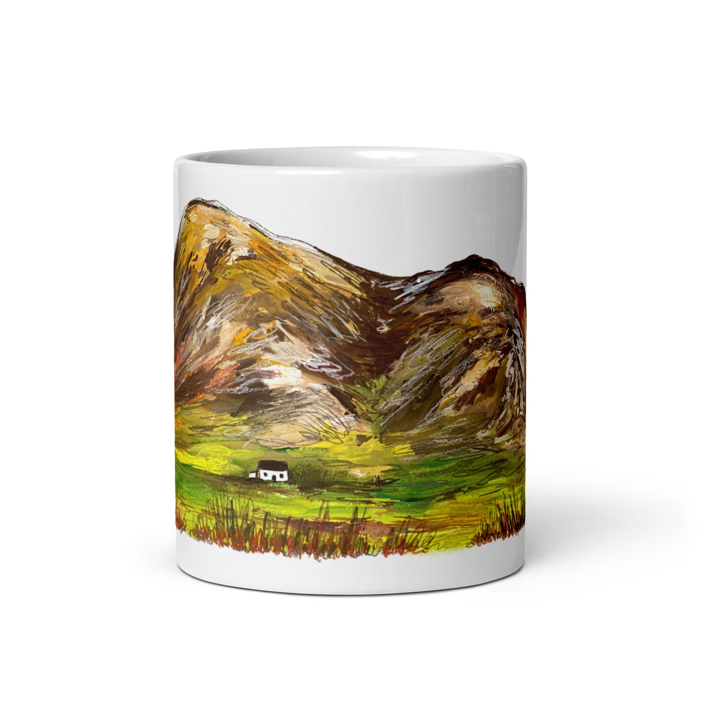 Buachaille Etive Mòr Little White House Ceramic Mug