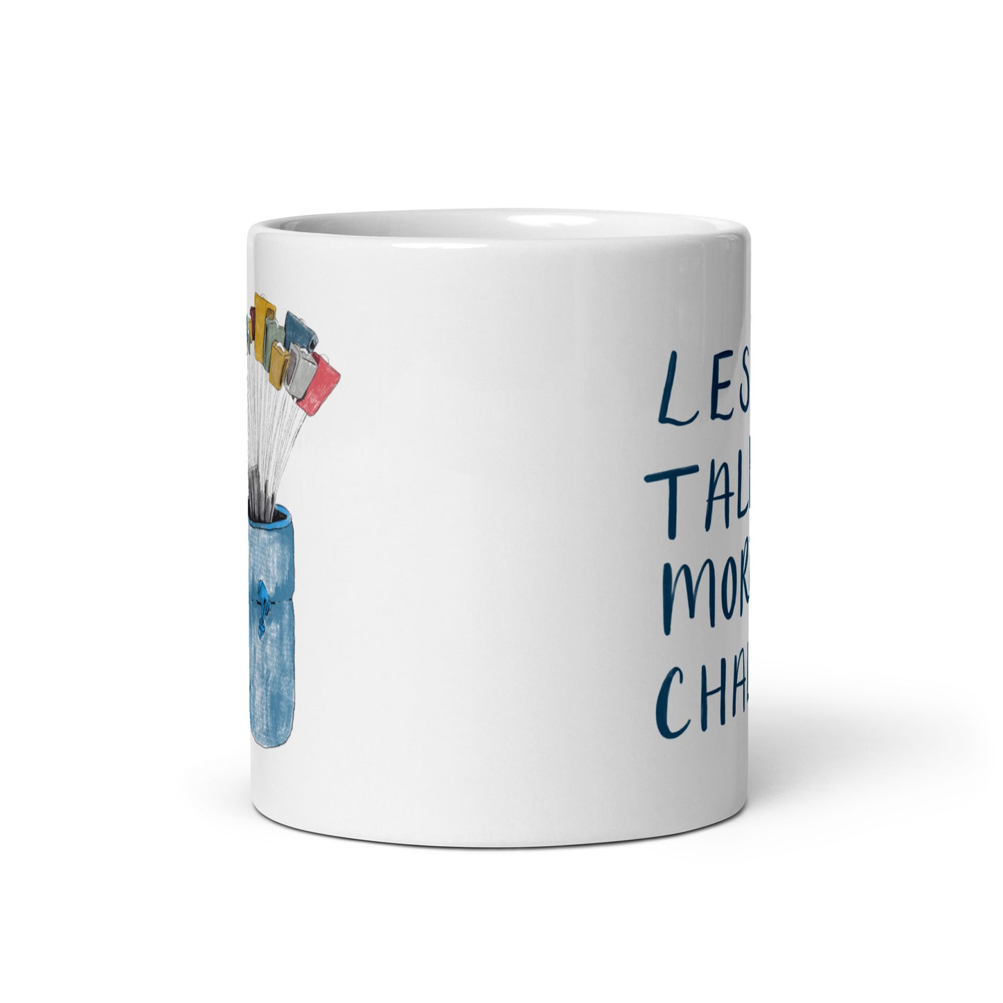 Less Talk, More Chalk Climbing Pun Ceramic Mug