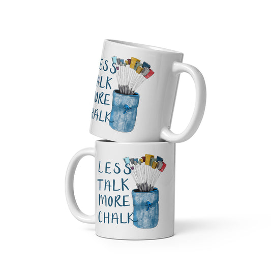 Less Talk, More Chalk Climbing Pun Ceramic Mug